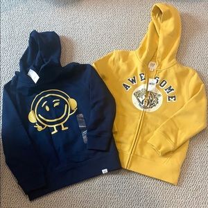 NWT GAP Boys Graphic Hoodie & Zip Bundle Small